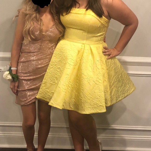 Rachel Allan Yellow Prom/homecoming Dress - Picture 3 of 7